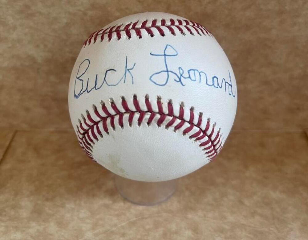 BUCK LEONARD NEGRO LEAGUE HOFER SIGNED AUTOGRAPHED N.L. BASEBALL JSA AUTH