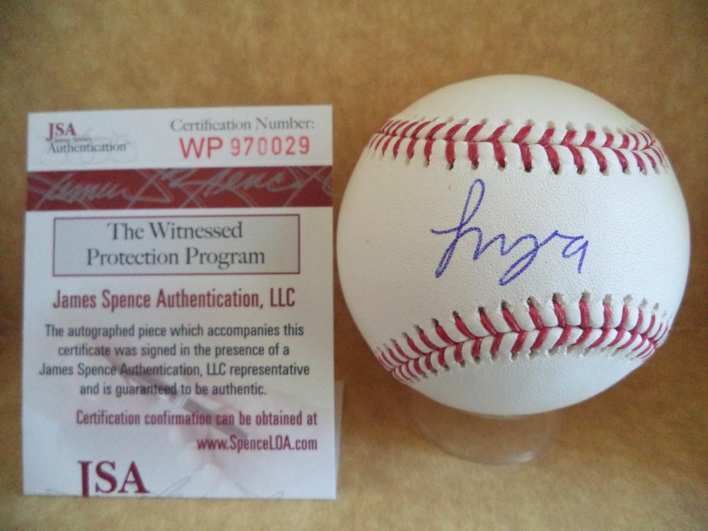 FRANCISCO MEJIA RAYS AUTO M.L. BASEBALL JSA WP970029