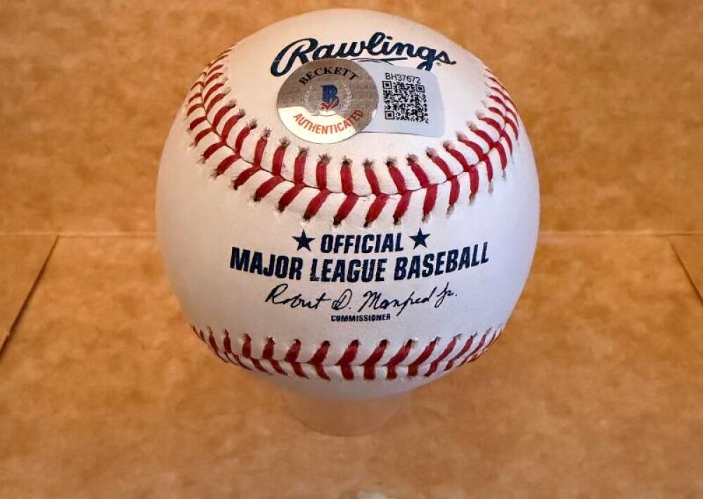 HUNTER RENFROE RED SOX/REDS/PADRES SIGNED AUTOGRAPHED M.L. BASEBALL BECKETT AUTH