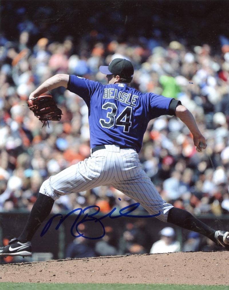 MATT BELISLE  COLORADO  ROCKIES  SIGNED 8X10 PHOTO