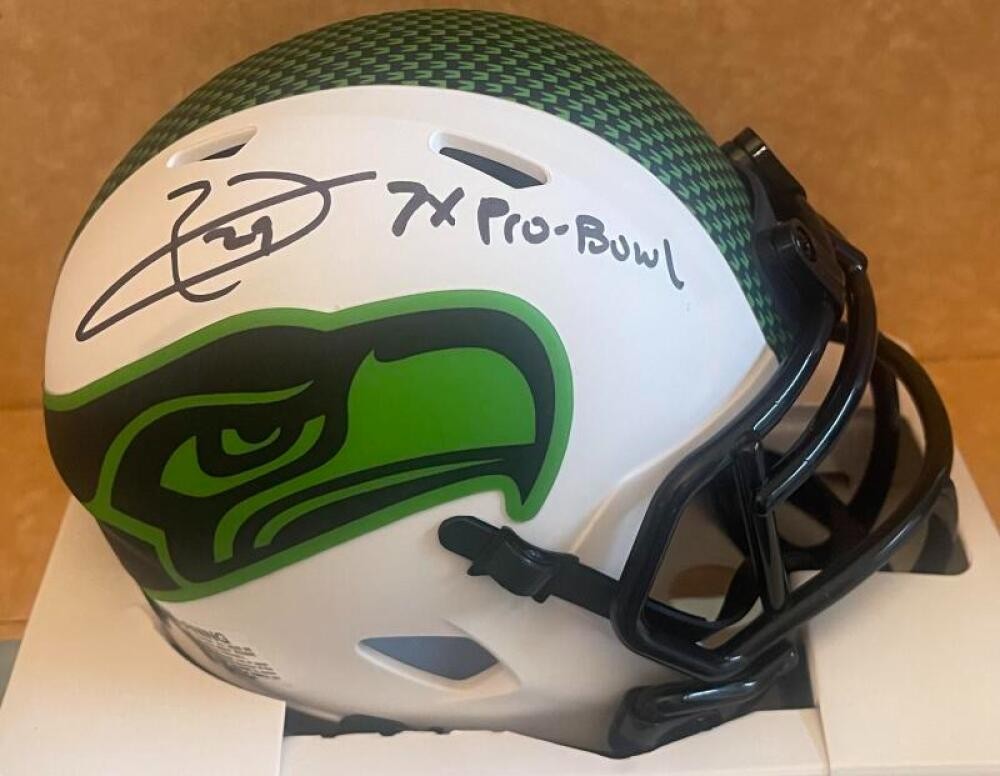 EARL THOMAS SEATTLE SEAHAWKS 7X PRO BOWL SIGNED LUNAR MINI HELMET BECKETT