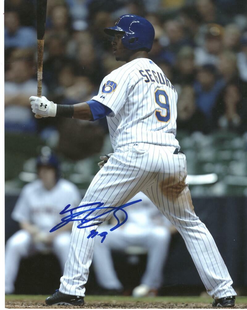 JEAN SEGURA MILWAUKEE BREWERS SIGNED AUTOGRAPHED 8X10 PHOTO W/ COA