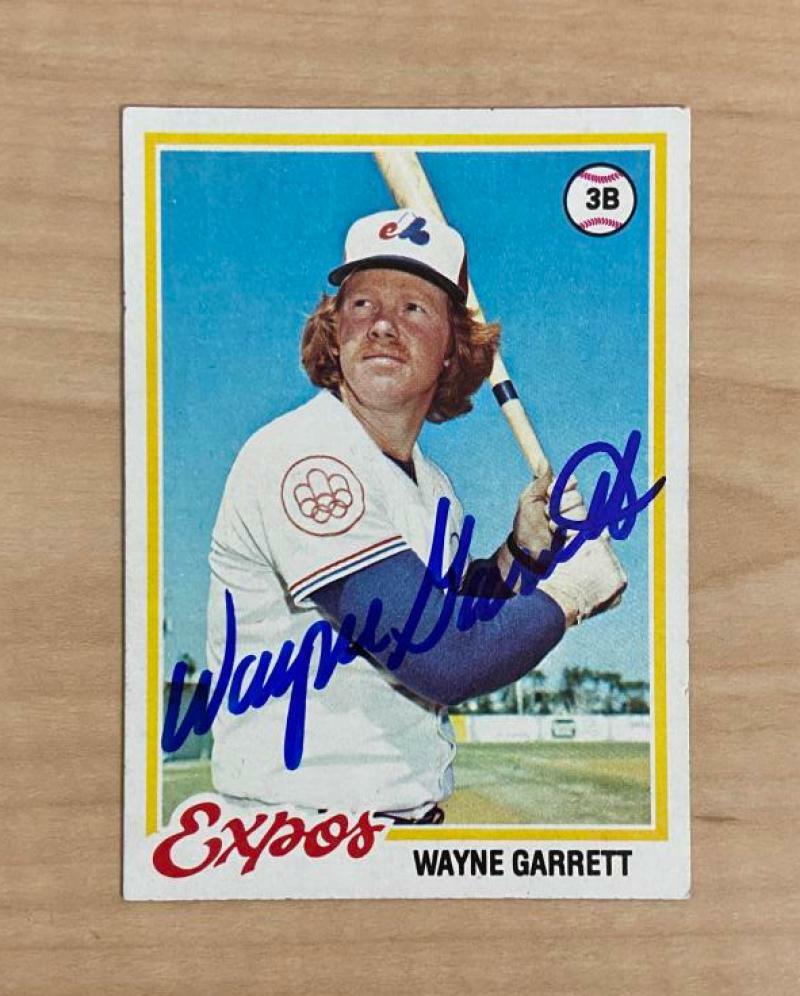 WAYNE GARRETT MONTREAL EXPOS SIGNED AUTOGRAPHED 1978 TOPPS CARD #679 W/COA 