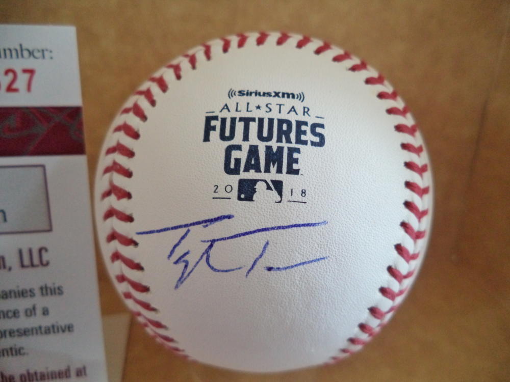 TAYLOR TRAMMELL SIGNED AUTO 2018 FUTURES GAME BASEBALL REDS/MVP JSA WPP45627