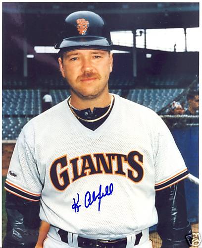 KEN OBERKFELL SAN FRANCISCO GIANTS SIGNED 8X10 PHOTO