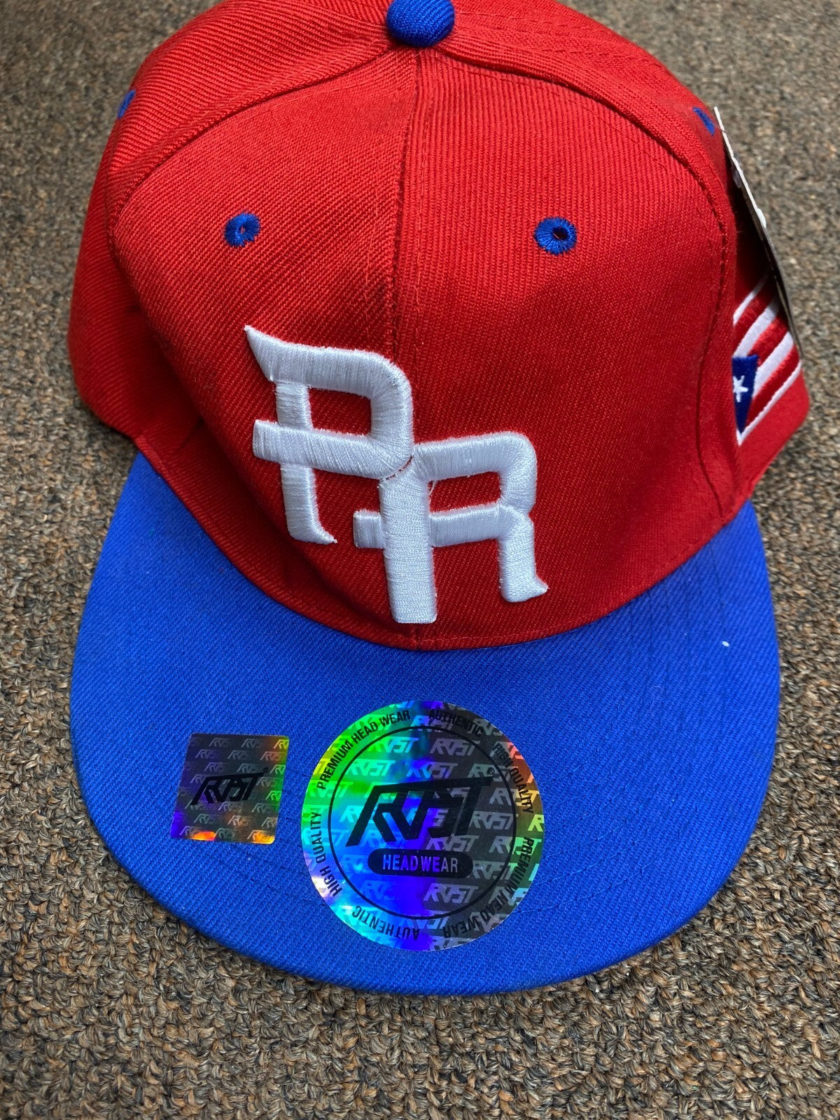 WBC WORLD BASEBALL CLASSICS PUERTO RICO RED BLUE SNAPBACK HAT ADULT SIZE L@@K