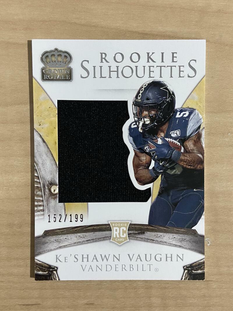 2020 CHRON. DRAFT PICKS CROWN ROYALE SILHOUETTES RELIC KE'SHAWN VAUGHN JR