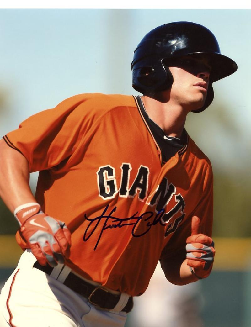 HUNTER COLE SAN FRANCISCO GIANTS SIGNED AUTOGRAPHED 8X10 PHOTO W/COA 