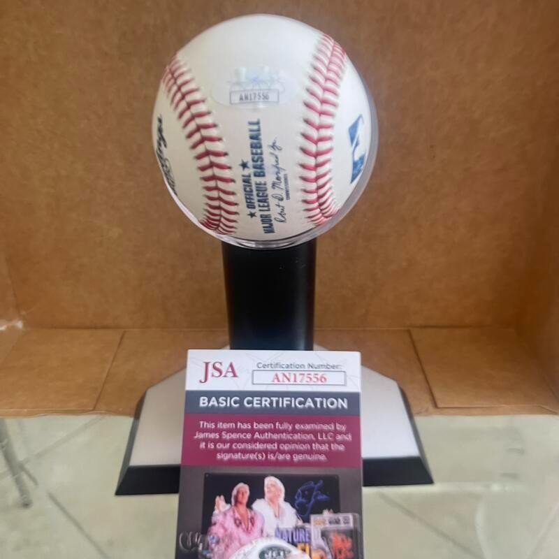 CLAY CARROLL REDS 75 WS CHAMPS SIGNED AUTOGRAPHED M.L. BASEBALL JSA AUTH 