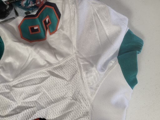 MIAMI DOLPHINS JERMAINE HALEY #94 GAME ISSUED REEBOK NFL FOOTBALL JERSEY