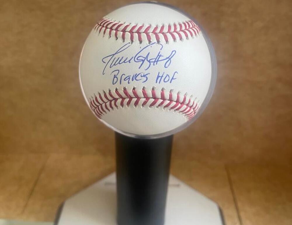 JAVY LOPEZ #8 BRAVES HOF SIGNED AUTOGRAPHED M.L. BASEBALL JSA AUTH