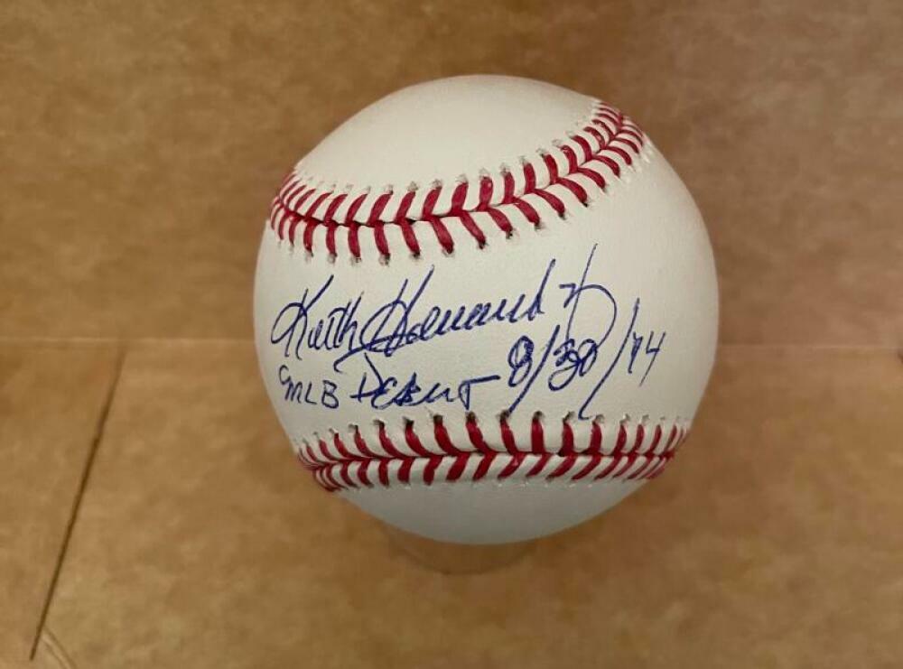 KEITH HERNANDEZ MLB DEBUT 8/30/74 SIGNED AUTOGRAPHED ML BASEBALL  JSA VV95036