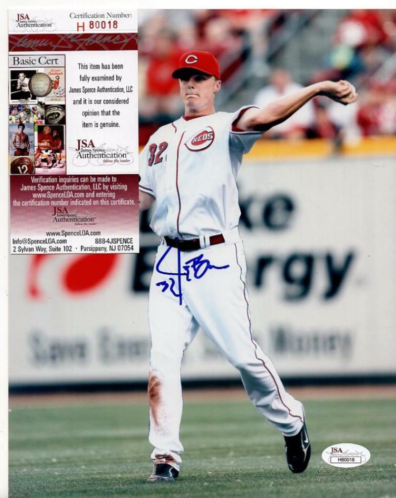 JAY BRUCE CINCINNATI REDS SIGNED AUTOGRAPHED 8X10 JSA H80018