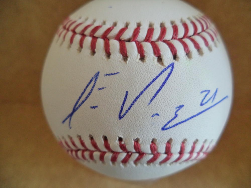 FRANKLIN PEREZ DETROIT TIGERS ROOKIE YEAR SIGNED AUTO M.L BASEBALL BECKETT R1204
