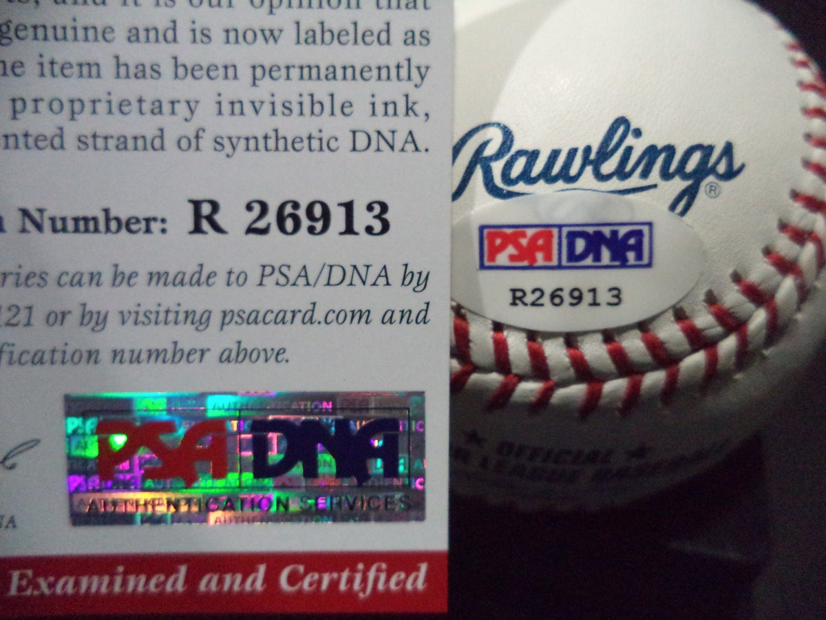 JACOB LINDGREN YANKEES SIGNED ROMLB BASEBALL "ROOKIE GRAPH" PSA/DNA COA #R26913