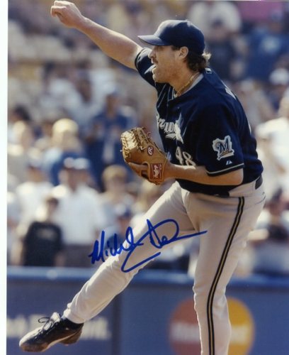 MIKE DEJEAN MILWAUKEE BREWERS SIGNED 8X10 PHOTO W/COA