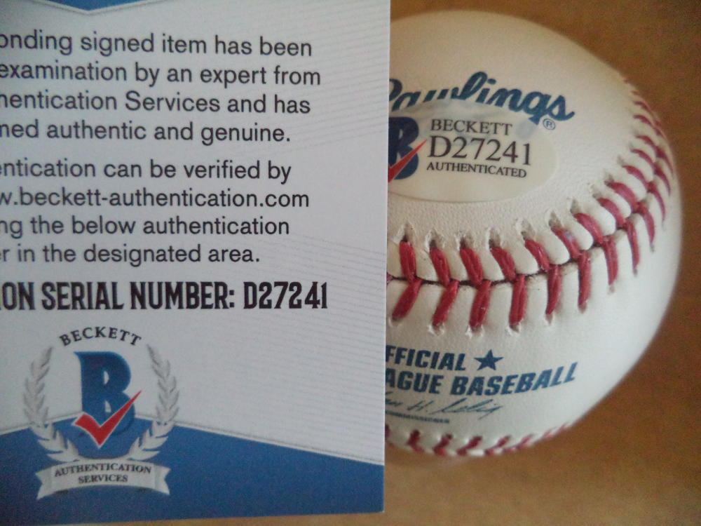 JUSTIN MILLER GIANTS/DODGERS DECEASED SIGNED AUTO M.L. BASEBALL BECKETT D27241
