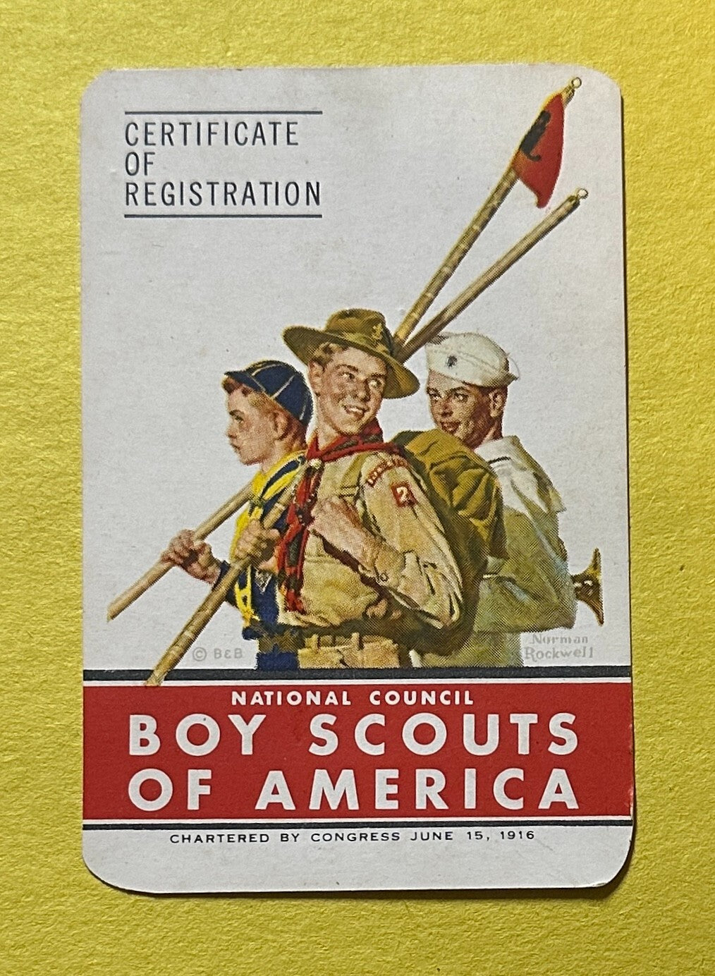 1947 VINTAGE BOY SCOUTS OF AMERICA IDENTIFICATION CARD