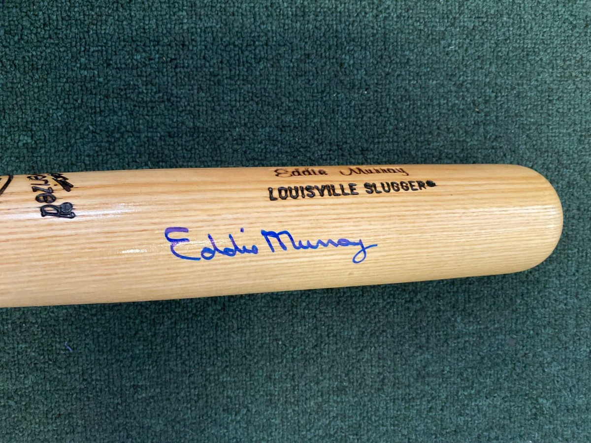 EDDIE MURRAY ORIOLES SIGNED AUTOGRAPHED LV SLUGGER ENGRAVED BAT BECKETT BAS
