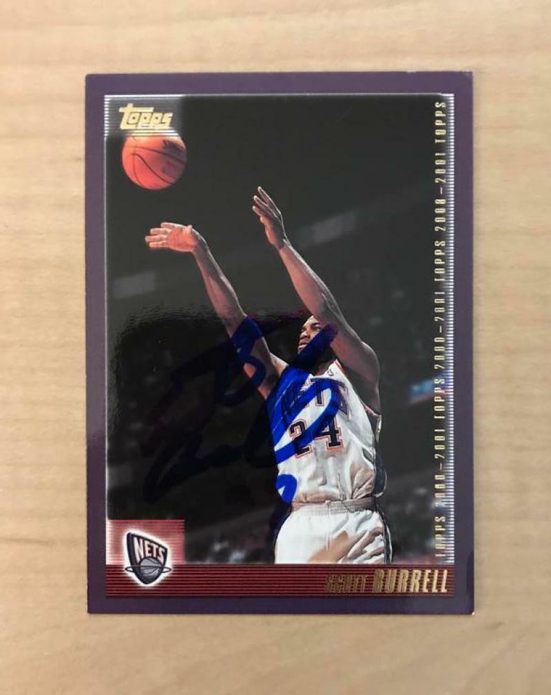 SCOTT BURRELL NEW JERSEY NETS SIGNED AUTOGRAPHED 00-01 TOPPS CARD #54 W/COA