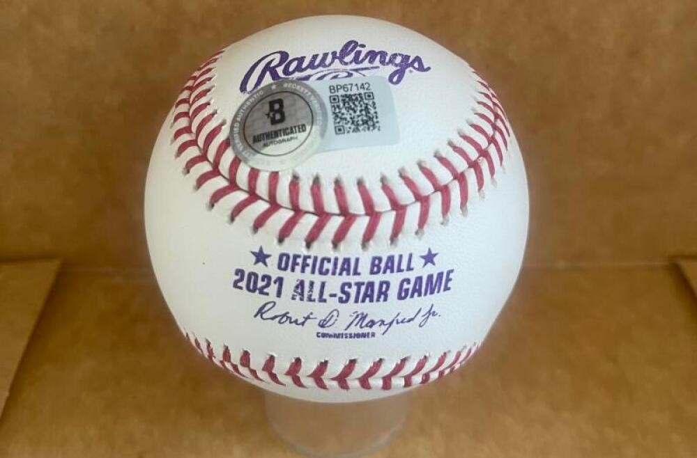 BRYAN REYNOLDS PIRATES SIGNED 2021 ALL STAR BASEBALL BECKETT AUTH