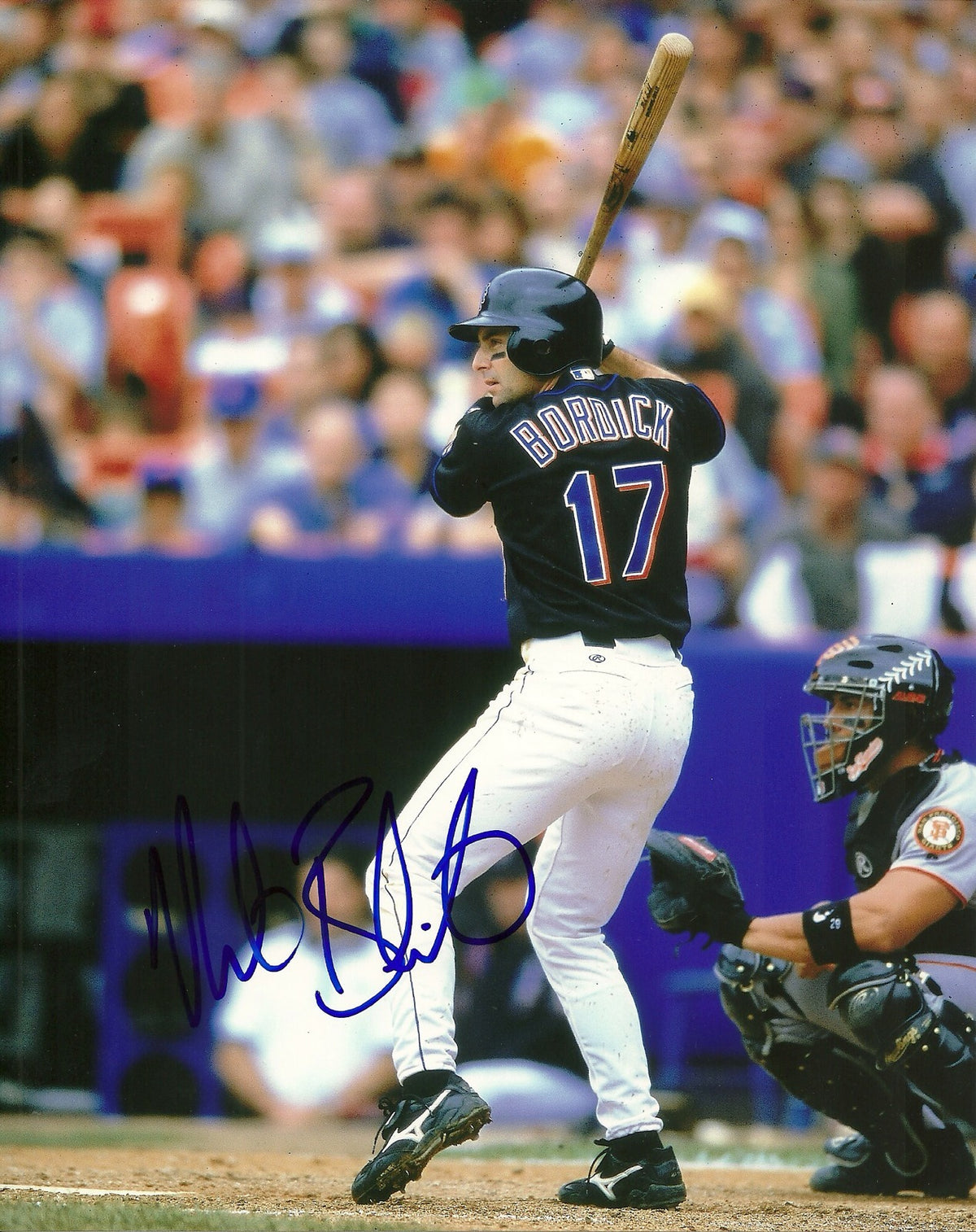 MIKE BORDICK NEW YORK METS SIGNED AUTOGRAPHED 8x10 PHOTO W/COA