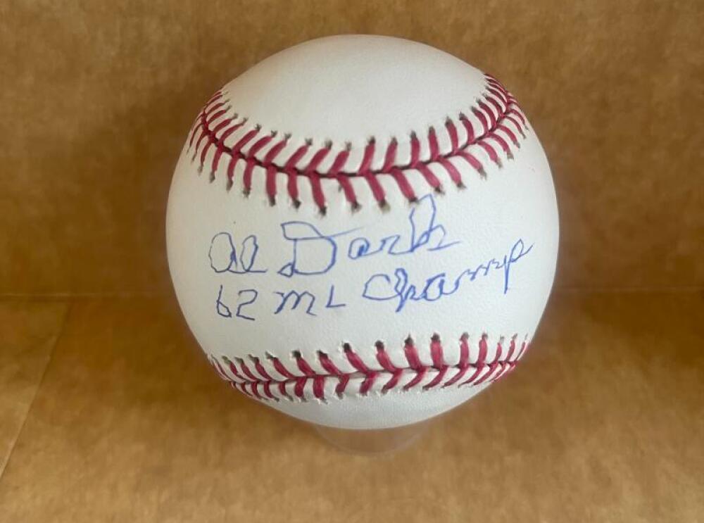 ALVIN DARK GIANTS 62 NL CHAMPS SIGNED AUTOGRAPHED M.L. BASEBALL BAS AUTHENTICATE