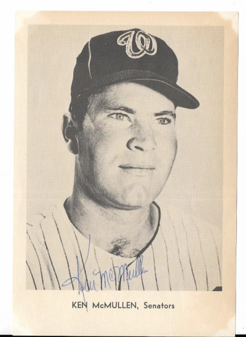 KEN MCMULLEN WASHINGTON SENATORS JAY PUBLISHING SIGNED AUTO 5X7 PHOTO W/COA
