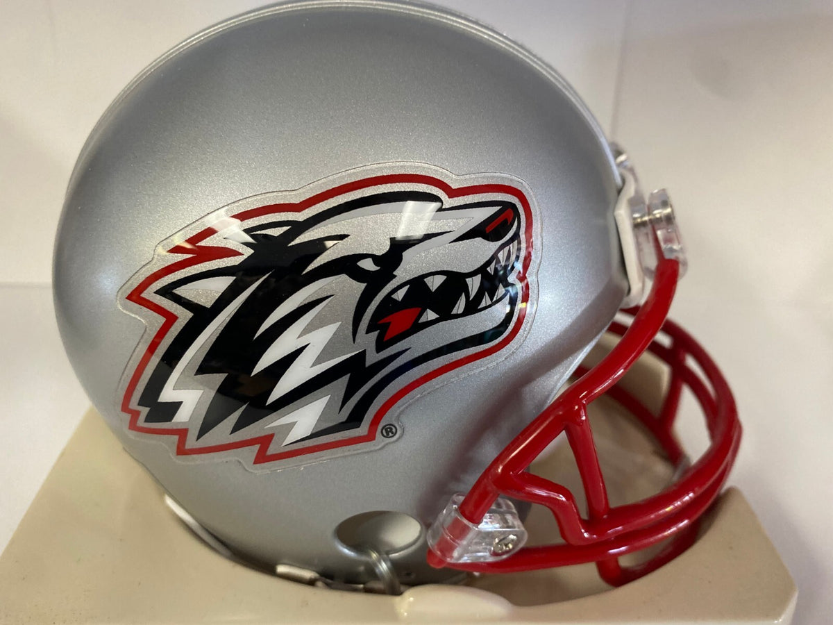 NCAA FOOTBALL NEW MEXICO TEAM LOGO MINI HELMET UNSIGNED