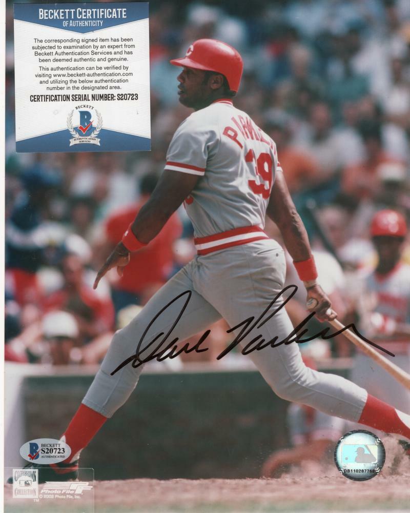 DAVE PARKER CINCINNATI REDS SIGNED AUTOGRAPHED 8X10 PHOTO BECKETT S20723