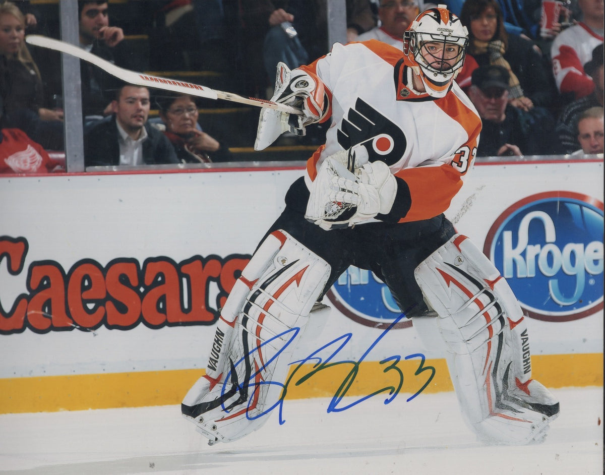BRIAN BOUCHER PHILADELPHIA FLYERS TNT SIGNED AUTOGRAPHED 8X10 PHOTO W/ COA