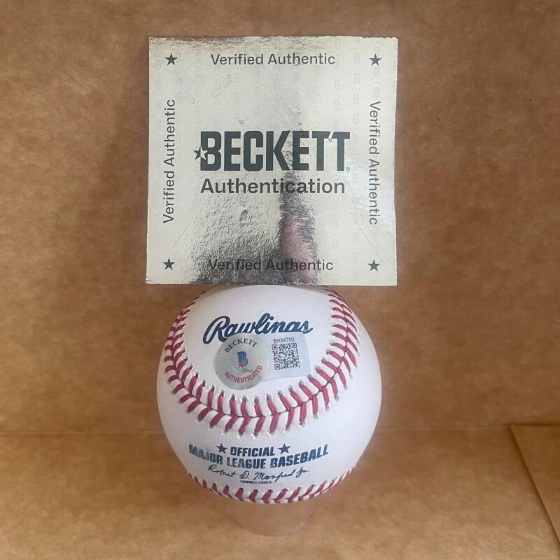 CANAAN SMITH-NJIGBA PIRATES SIGNED AUTO M.L. BASEBALL BECKETT AUTHENTICATED