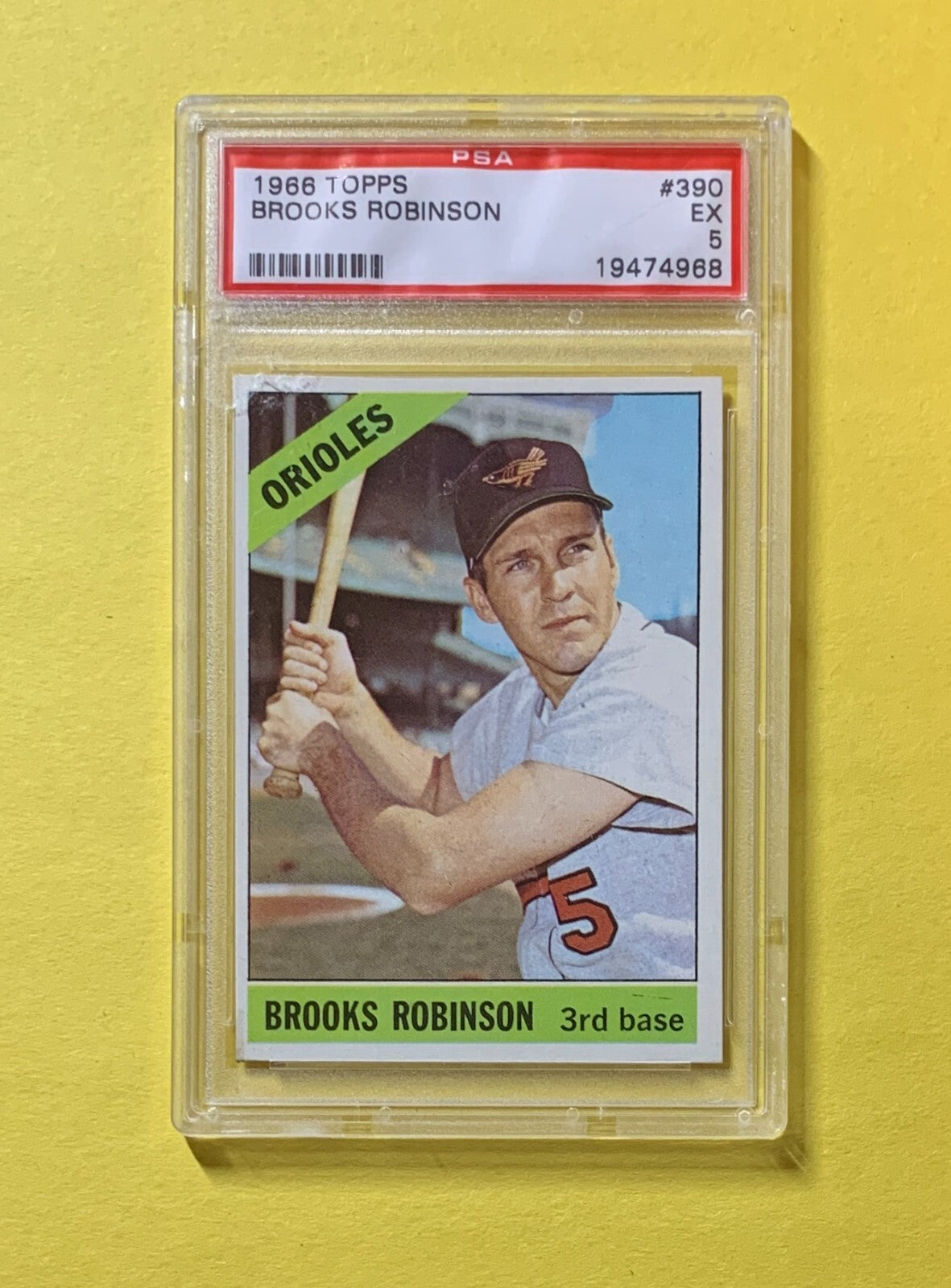 1966 TOPPS BROOKS ROBINSON #390 PSA EX 5 HOF ORIOLES