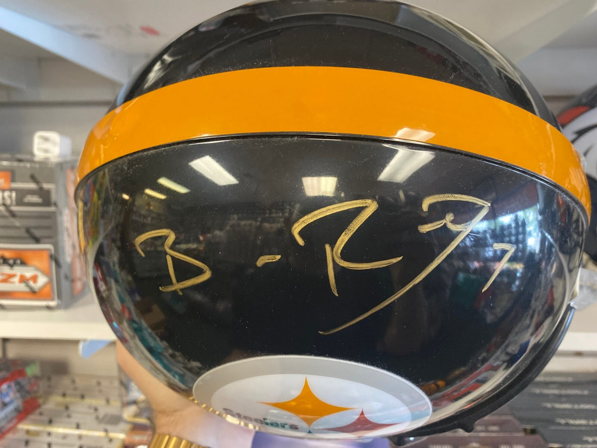 BEN ROTHELESBURGER STEELERS SIGNED FULL SIZE AUTHENTIC HELMET FIELD OF DREAMS
