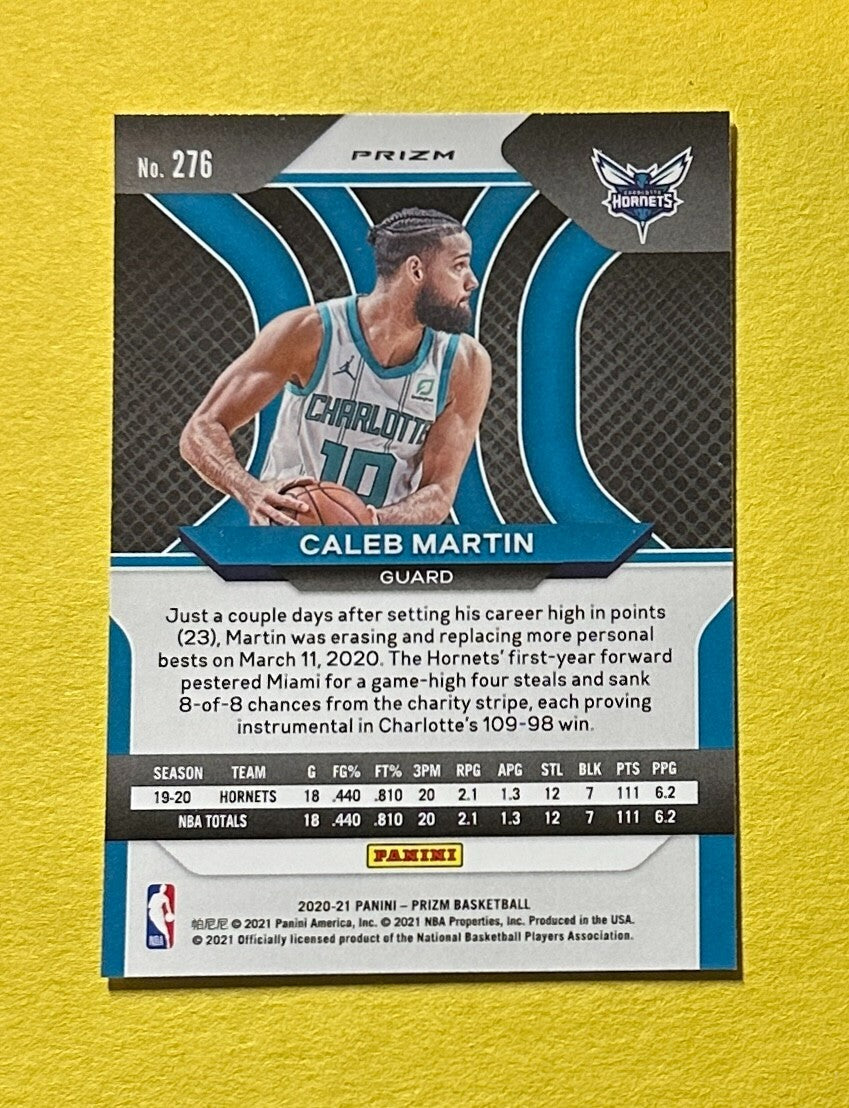 2020-21 PANINI PRIZM FAST BREAK CALEB MARTIN FAST BREAK PRIZM #276 HEAT