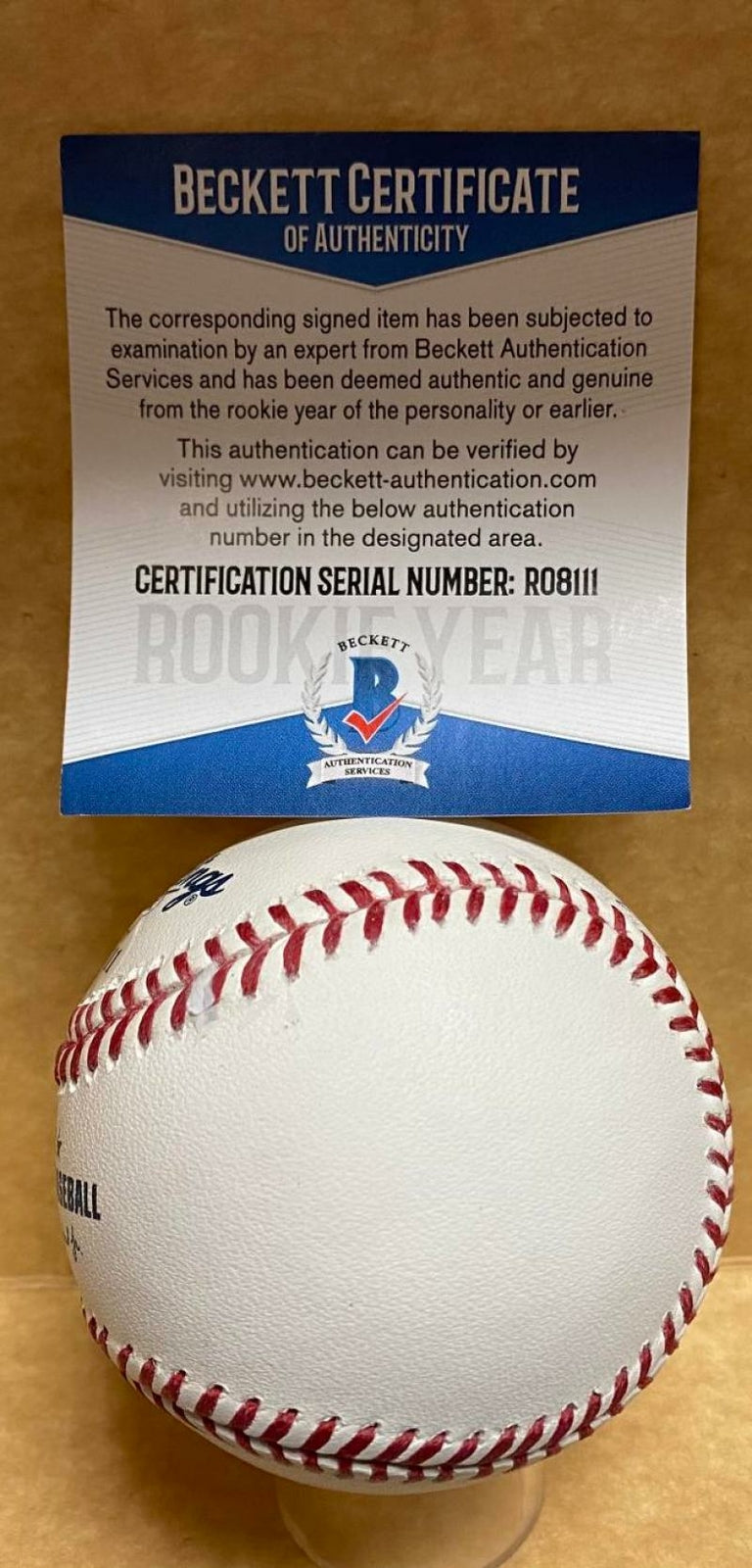 YADIER ALVAREZ LOS ANGELES DODGERS ROOKIE YEAR SIGNED M.L. BASEBALL R08111
