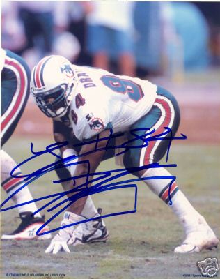 TROY DRAYTON MIAMI DOLPHINS  SIGNED 8X10
