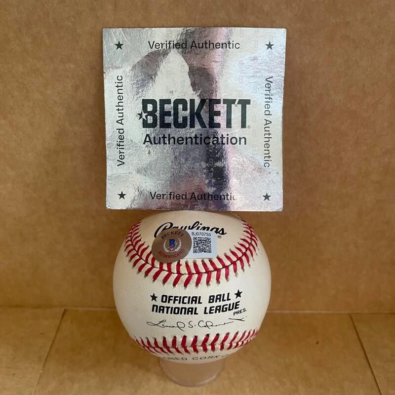 MATT WILLIAMS GIANTS/DBACKS SIGNED AUTO N.L. BASEBALL BECKETT AUTH
