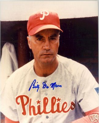 BILLY DEMARS PHILADELPHIA PHILLIES SIGNED 8X10 PHOTO