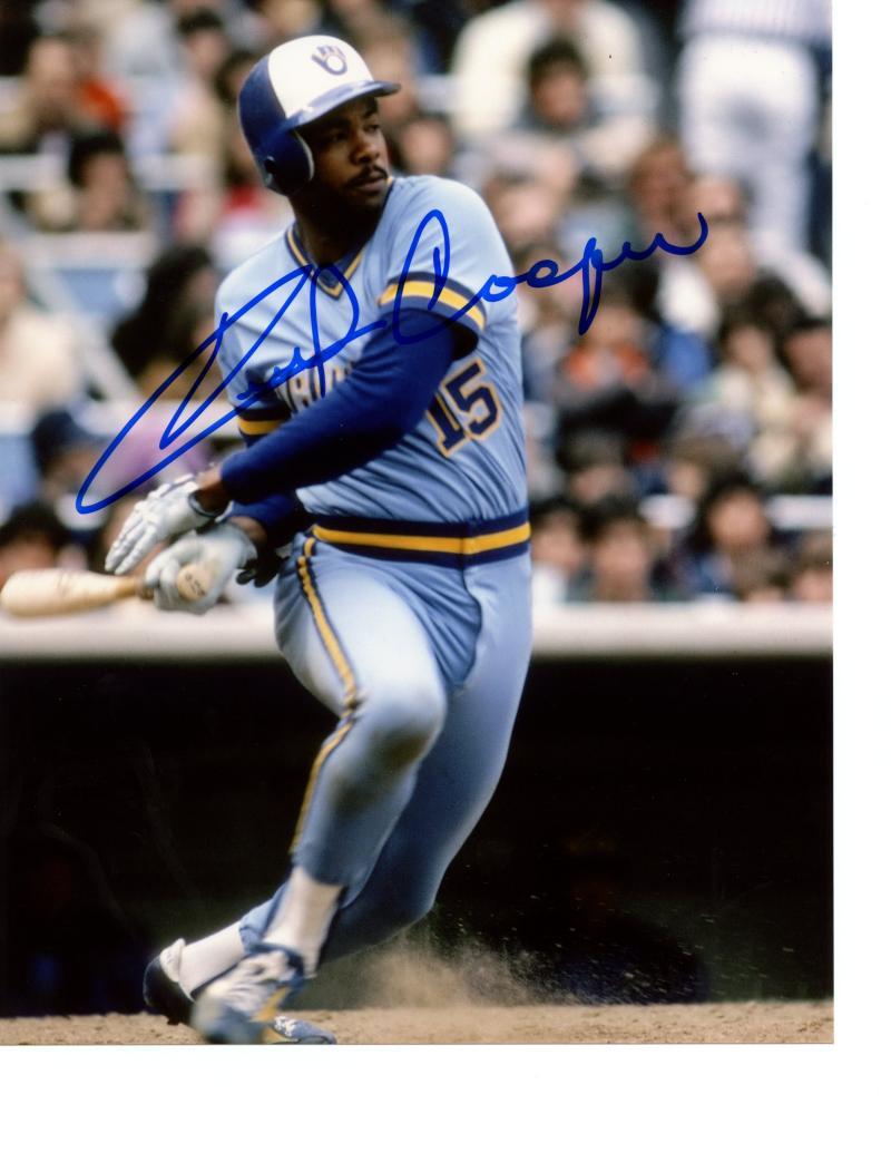 CECIL COOPER SIGNED AUTOGRAPHED 8x10 PHOTO W/COA
