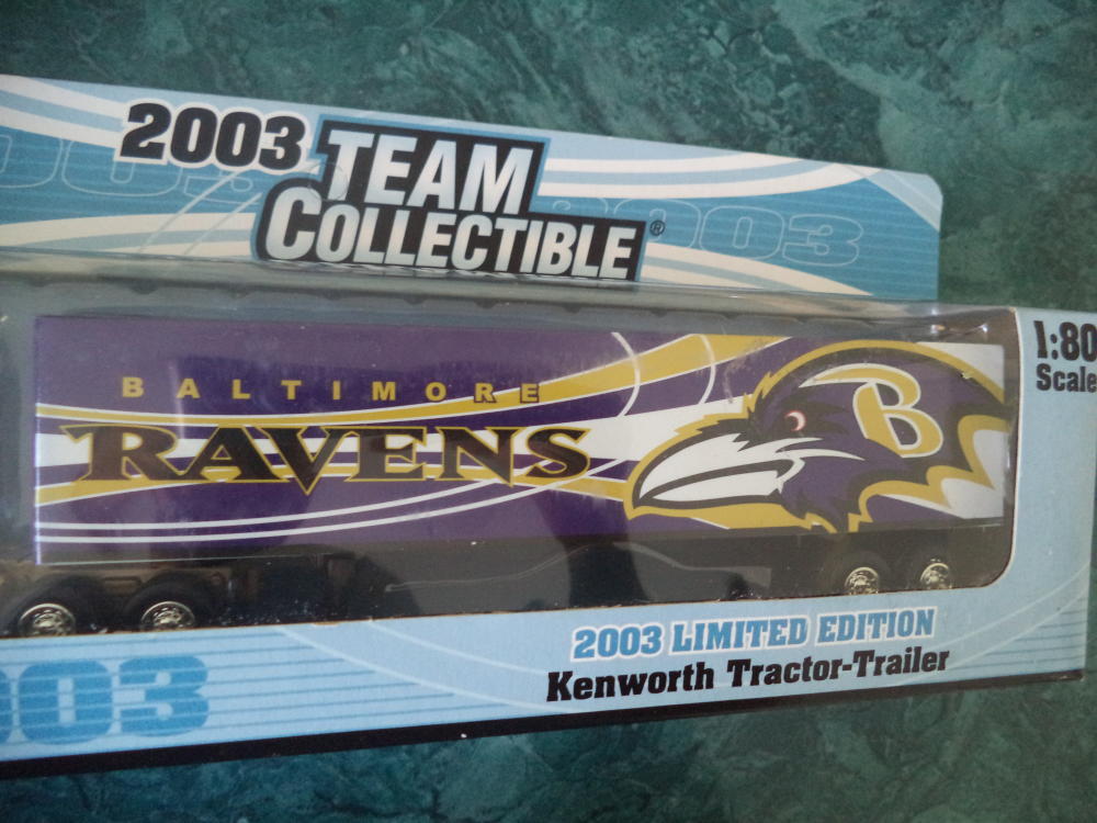 2003 BALTIMORE RAVENS LIMITED EDITION TRACTOR TRAILER  1:80 NEW IN BOX NIB
