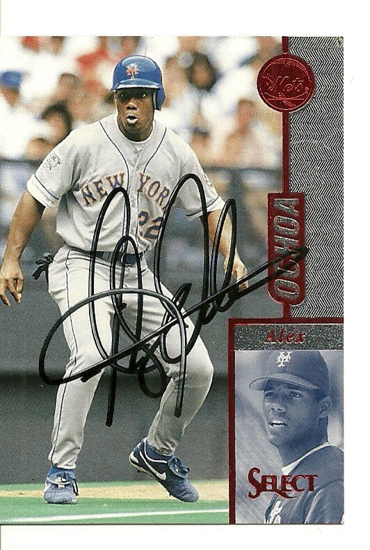 ALEX OCHOA NEW YORK METS SIGNED AUTO 1997 SELECT CARD #22 W/COA