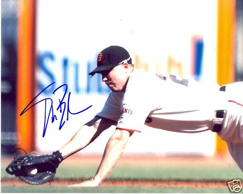 JOHN BOWKER SAN FRANCISCO GIANTS SIGNED 8X10 PHOTO COA