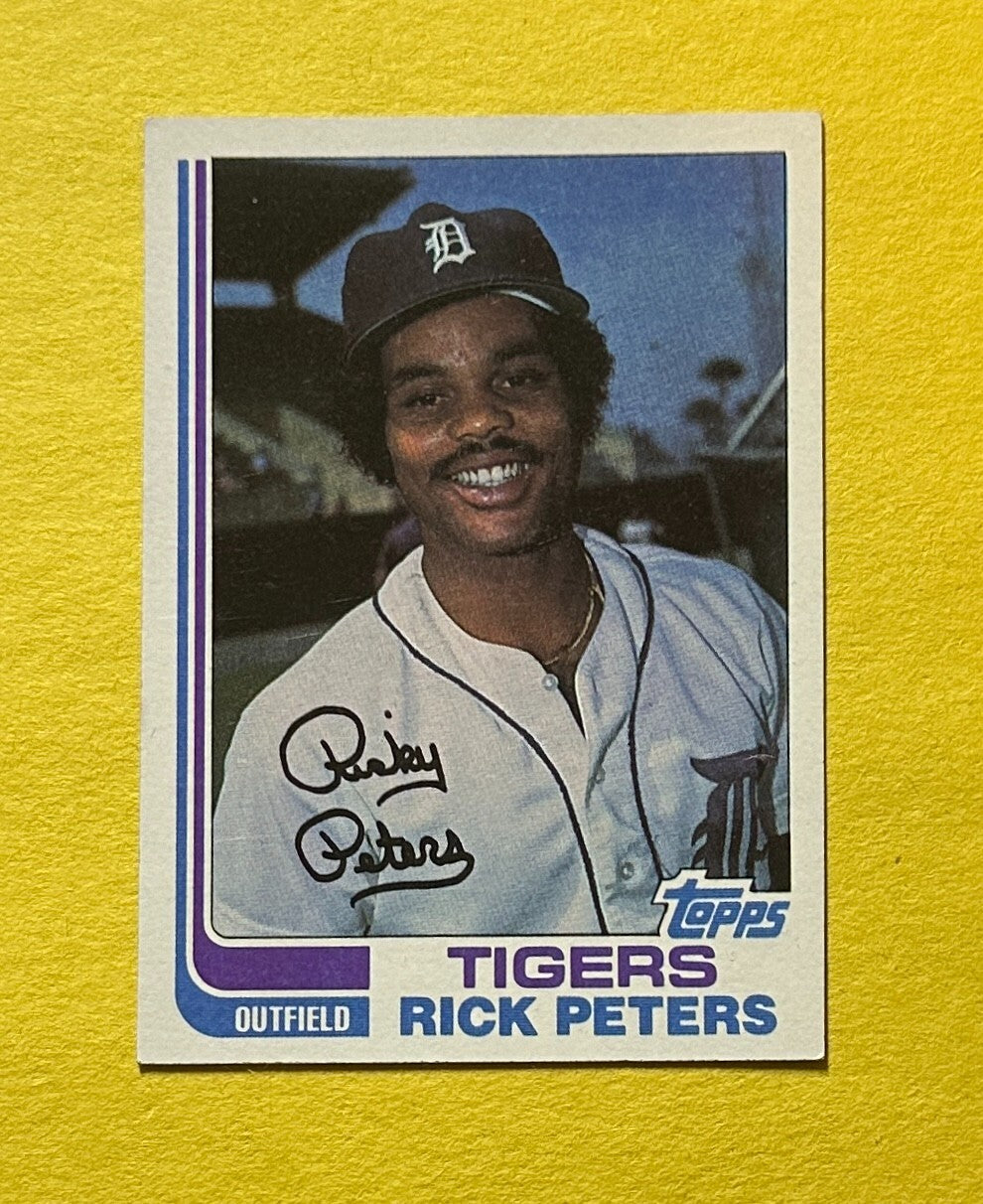 1982 TOPPS RICK PETERS BLANK BACK TIGERS