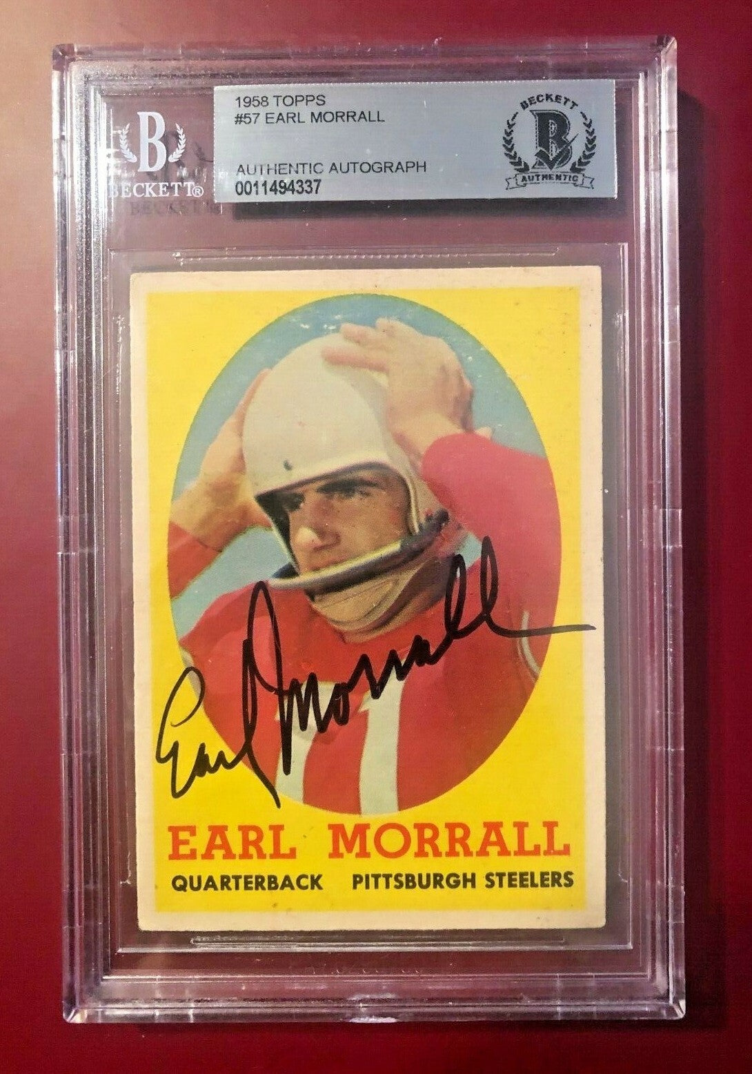 1958 TOPPS EARL MORRALL #57  STEELERS 