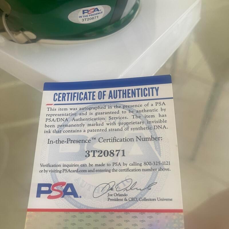 JOHN KUHN GREEN BAY PACKERS SIGNED AUTO FLASH MINI HELMET PSA  3T20871