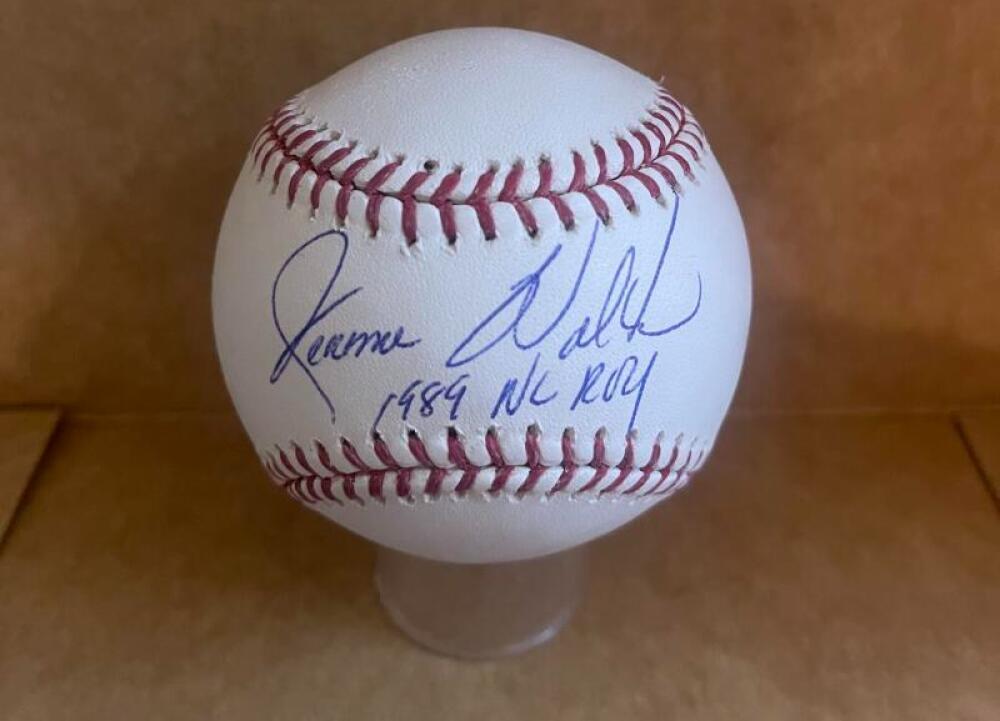 JEROME WALTON 1989 NL ROY CUBS  SIGNED AUTO M.L. BASEBALL BECKETT AUTHENTICATED
