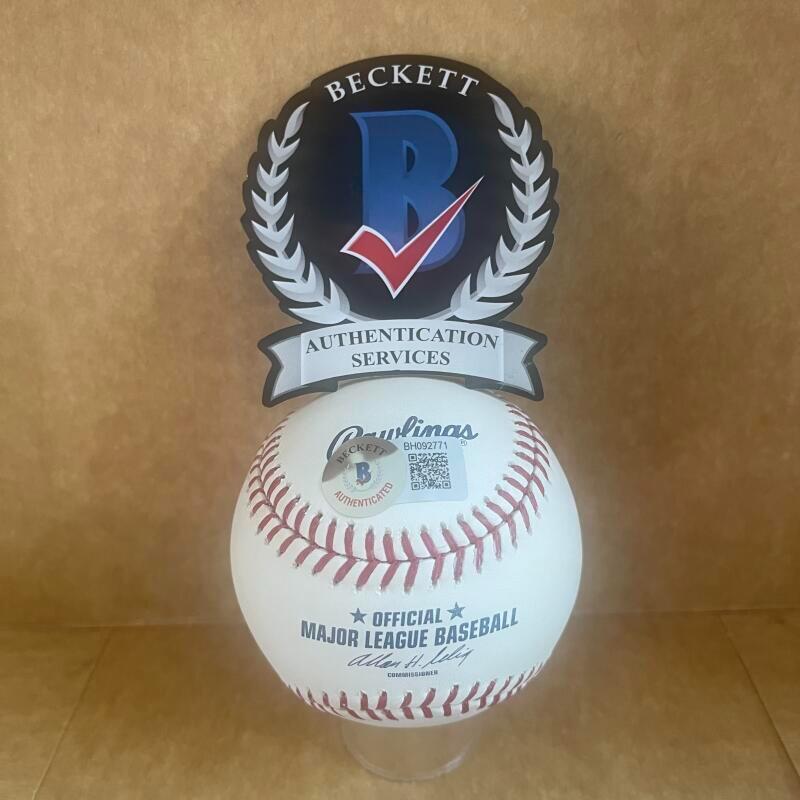 LENNY HARRIS ALL TIME PINCH HIT KING 212 SIGNED AUTO M.L. BASEBALL BECKETT AUTHE