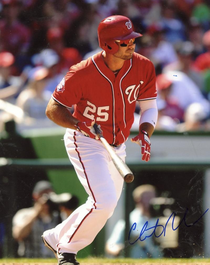CLINT ROBINSON ACTION WASHINGTON NATIONALS  SIGNED  AUTOGRAPH 8X10 PHOTO