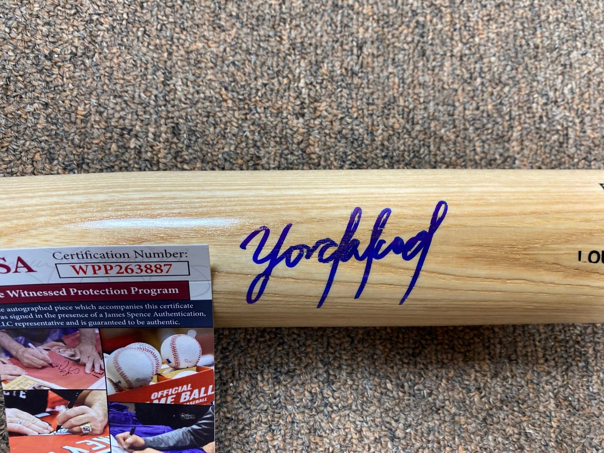 YORDAN ALVAREZ HOUSTON ASTROS SIGNED AUTOGRAPHED BLONDE RAWLINGS PRO BAT JSA **